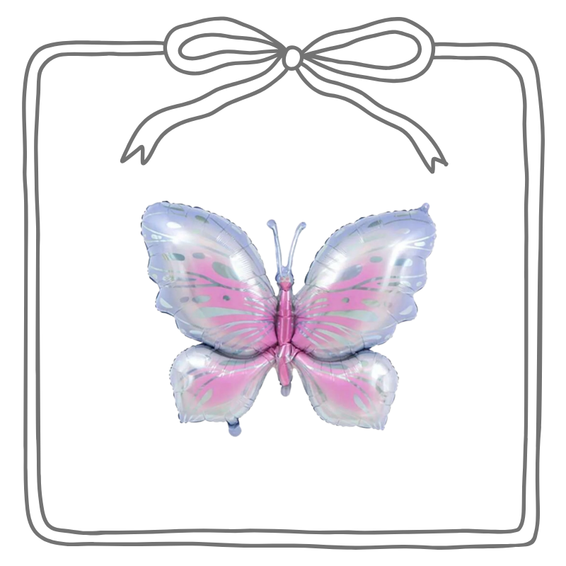 Ballon vlinder roze