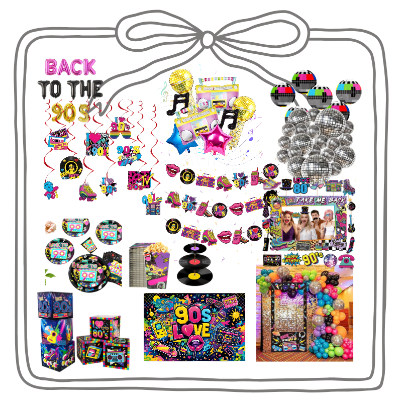 Retro jaren 90 feestpakket deluxe